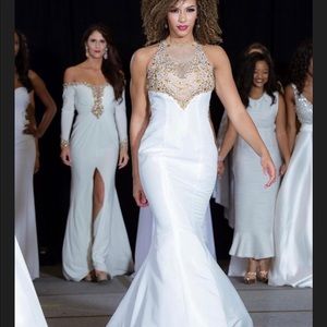 white Sherri Hill gown size 6